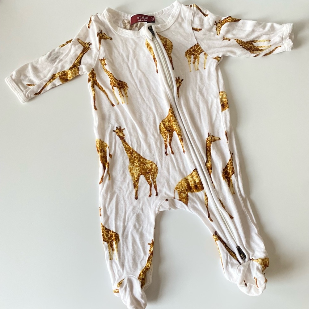 Milkbarn bamboo pajamas 0-3 months